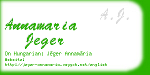 annamaria jeger business card