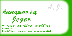 annamaria jeger business card